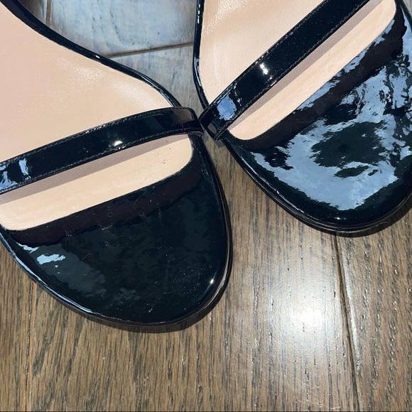 Stuart Weitzman Nudist Disco Sandal in Black Patent - Picture 5 of 5